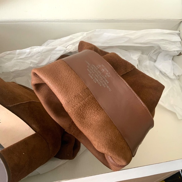 RALPH LAUREN ARTIZAN II BROWN SUEDE BOOTS Almond Toe Pull On Heeled Booties 9.5 - Picture 9 of 16